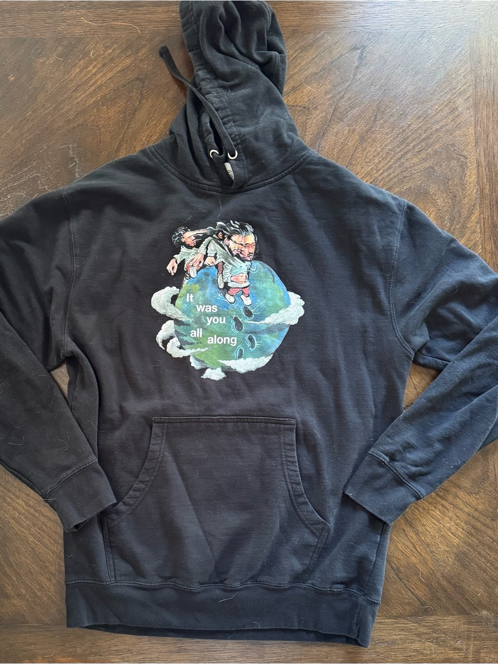 Russ Concert Black Graphic Pullover Hoodie - It Was You All Along